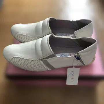 미사용 ELLE SPORT 화이트 스니커즈