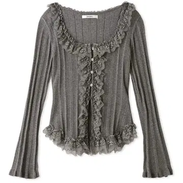 SNIDEL Sustainable 프릴 니트 풀오버