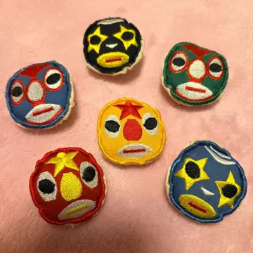 캐릭터 자수 핀 배지 세트 6개