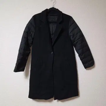 CYNICAL 시니컬 울 절개 다운 코트 롱 기장 퀼팅 다운