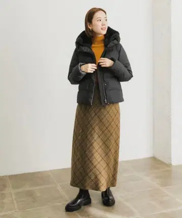 어반 리서치 퍼 블랙 숏 다운 자켓 S