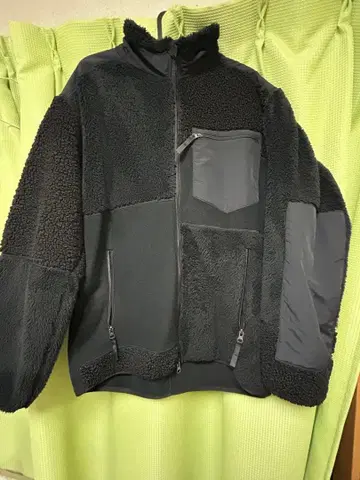 콤비네이션 플리스 자켓 L 블랙