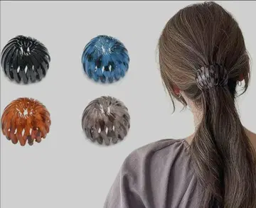 물결 디자인 헤어 클립 4종 세트 헤어 액세서리