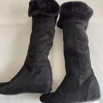 블랙 스웨이드 롱 부츠 L 사이즈