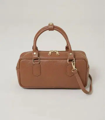 aulentti 가죽 2way 스퀘어 보스턴 백 브라운 카멜