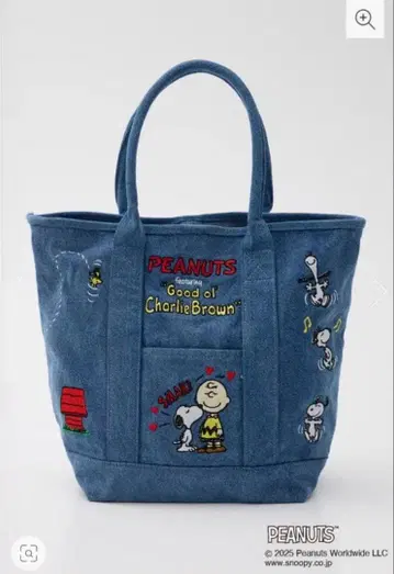 택 포함 새상품 PEANUTS 데님 토트백 RODEO CROWNS
