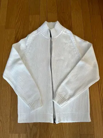 랜즈 엔드 화이트 니트 자켓 M