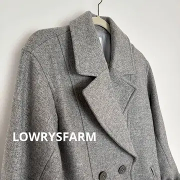 새상품급! 로리즈팜 그레이 코트 더블 브레스트 피코트