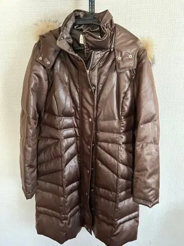 SEPT FOIS 브라운 롱 다운 자켓