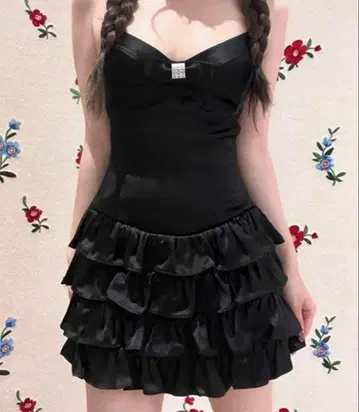 원피스 사이즈 8 슈슈톤 Shushu 블랙 프릴