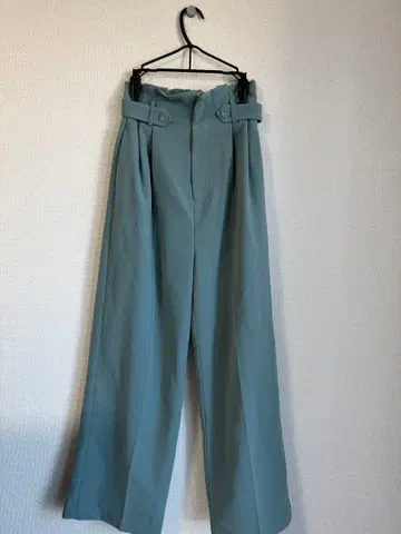 REDYAZEL 그린 와이드 팬츠 턱 포함 S