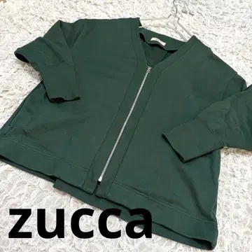 주카 맨투맨 가디건 M 사이즈 코튼 그린