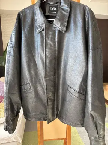ZARA 블랙 가죽 자켓