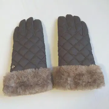 다크 브라운 퀼팅 장갑