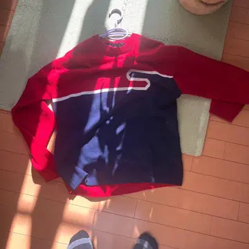 SESSIONS 빨간색 네이비 L 스웨터