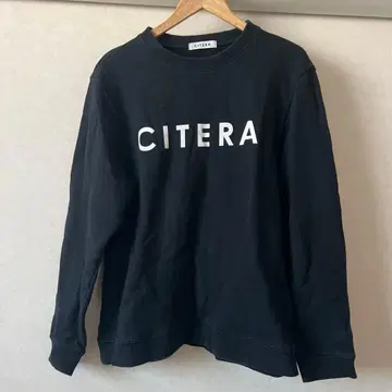 CITERA 블랙 크루넥 맨투맨