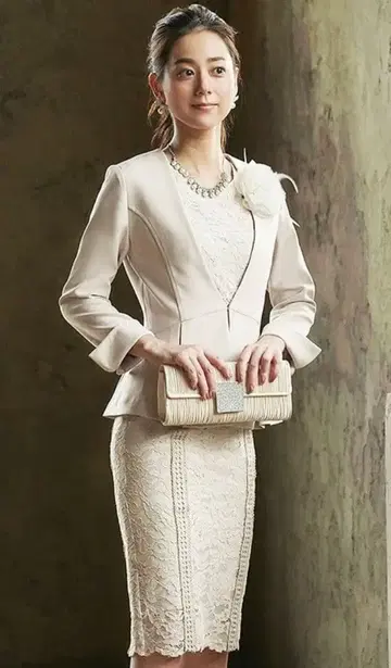 루일 에 부티크 레이스 원피스 자켓 세트