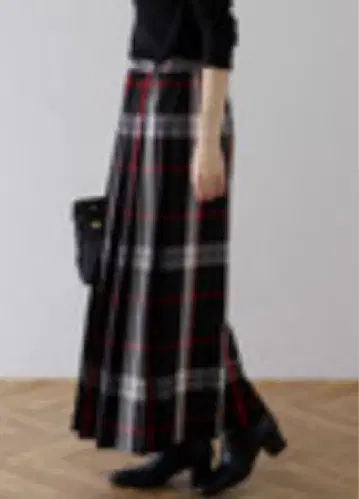 어반 리서치 SONNYLABEL 체크 무늬 플리츠 롱 스커트