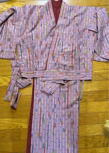 컬러풀 스트라이프 기모노