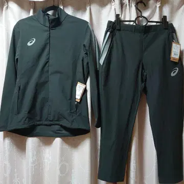 [ 미사용 ] 아식스 윈드바리아 자켓 남성 저지 상하의 세트