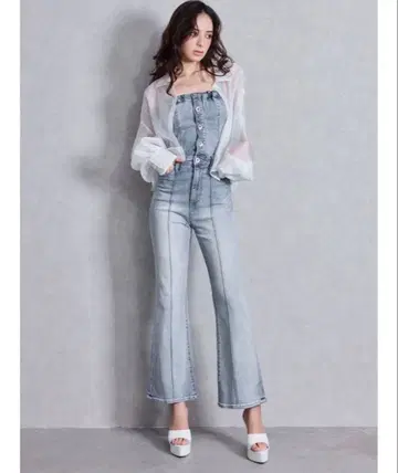 GYDA 리본 데님 올인원