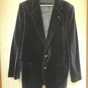 블랙 벨로아 테일러드 자켓