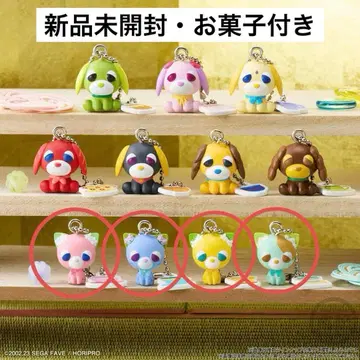 오차이누 초코 볼 볼체인 부착 마스코트 4종 세트