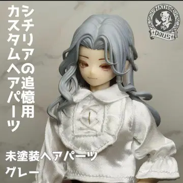 시칠리아의 추억 커스텀 헤어 부품 미페인팅 헤어 부품 그레이