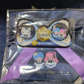 산리오 Happy 복권 기프트 파우치 & 캔뱃지 리틀트윈스타