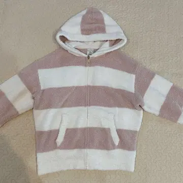 젤라또피케 모코모코 후드티 보더 핑크화이트