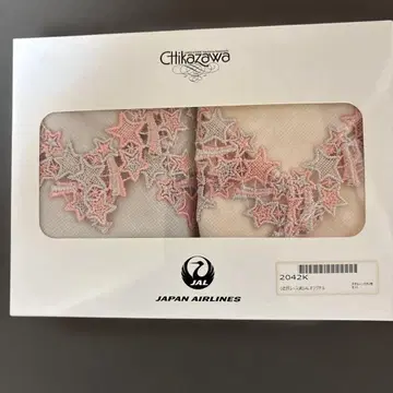치카자와 레이스 JAL 콜라보 타월 손수건 한정판 별 2장 세트 새상품