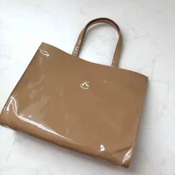 키타무라 베이지 에나멜 백 Kitamura 토트백