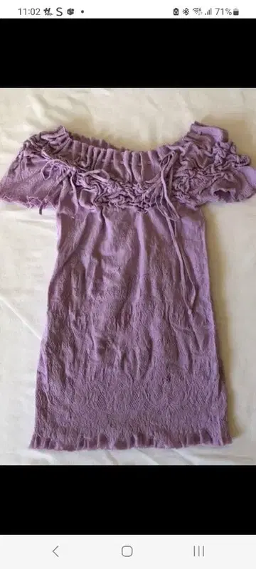 Chacott 연보라 프릴 오프숄더 S~M