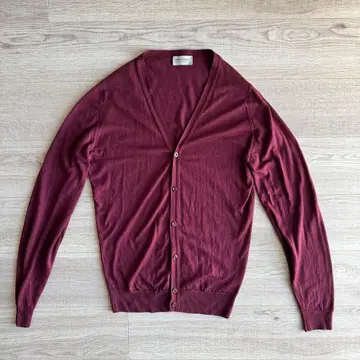 JOHN SMEDLEY 버건디 가디건
