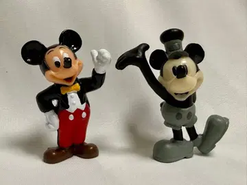 [ 미사용 새상품 ] 미키마우스 PVC 피규어 세트 연미복, 증기선 윌리