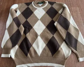 다이아몬드 무늬 긴팔 스웨터