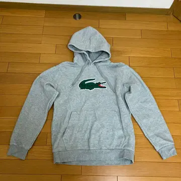 라코스테 후드티 블랙 다른 색상 빅 로고 그레이 M 레어
