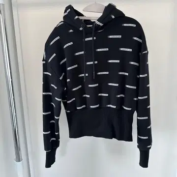 CALVIN KLEIN JEANS 로고 후드티 S 사이즈 블랙