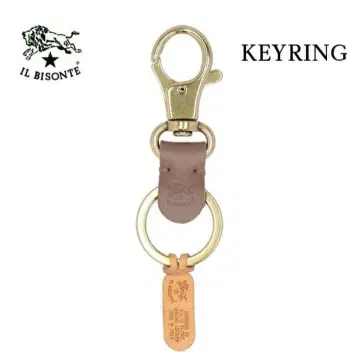 IL BISONTE 천연 가죽 키링 그레이 일비종떼 키링