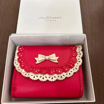 미사용 JILL STUART 핑크 3단 폴더형 가마구치 지갑