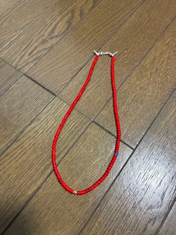 화이트하트 화이트 하트 핸드메이드 비즈 목걸이