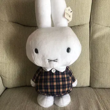 미피 체크 무늬 봉제 인형