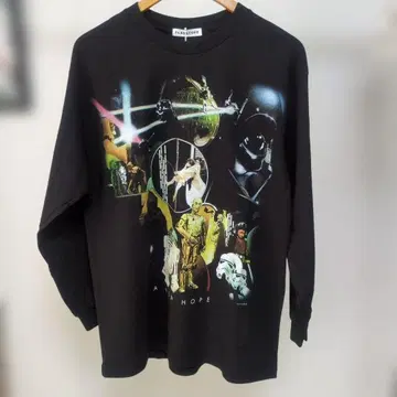 FLAGSTUFF 스타 워즈 롱 슬리브 T셔츠 L 블랙