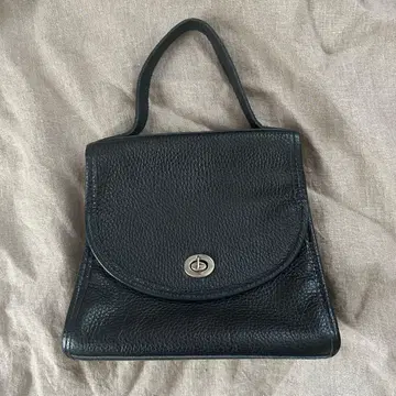 마린데이*슈링크 가죽 백 블랙 천연 가죽 핸드백