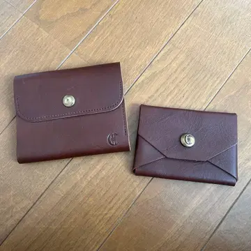 브라운 가죽 접이식 지갑 카드 케이스