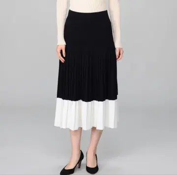 DEMYLEE 니트 플리츠 스커트