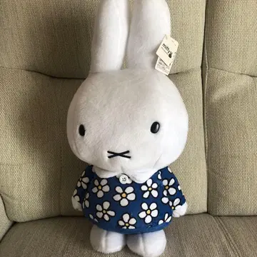 미피 꽃무늬 봉제 인형 중형