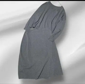 빅 사이즈! INDIVI 니트 스커트 셋업 그레이