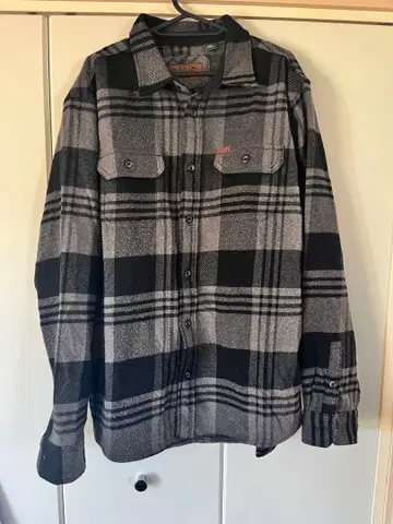 ORVIS 체크 무늬 플란넬 셔츠 그레이/블랙