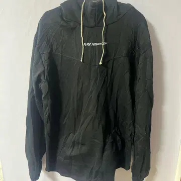 PURE DEDICATION [ L ] 블랙 롱 후드티 후드 블랙